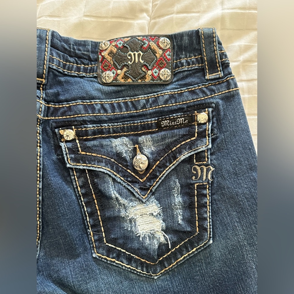 Miss Me Dark Blue Boot Cut Jeans